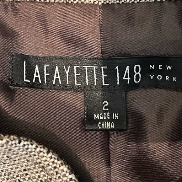 Lafayette 148 Virgin Wool Brown Tan Neutral Office Career Jacket NWOT Size 2 - Picture 10 of 13